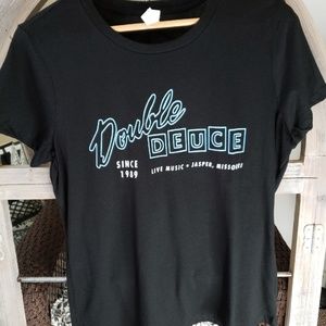 Black "Double Deuce" Tshirt sz XL